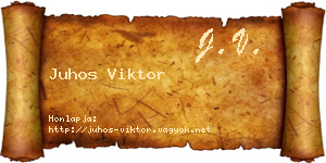Juhos Viktor névjegykártya